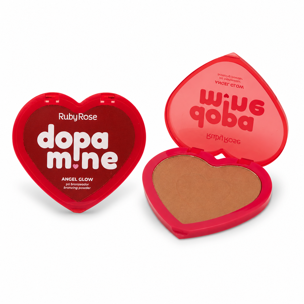 Pó Bronzeador Angel Glow Ruby Rose Dopamine Efeito Bronzeado Natural Textura Aveludada