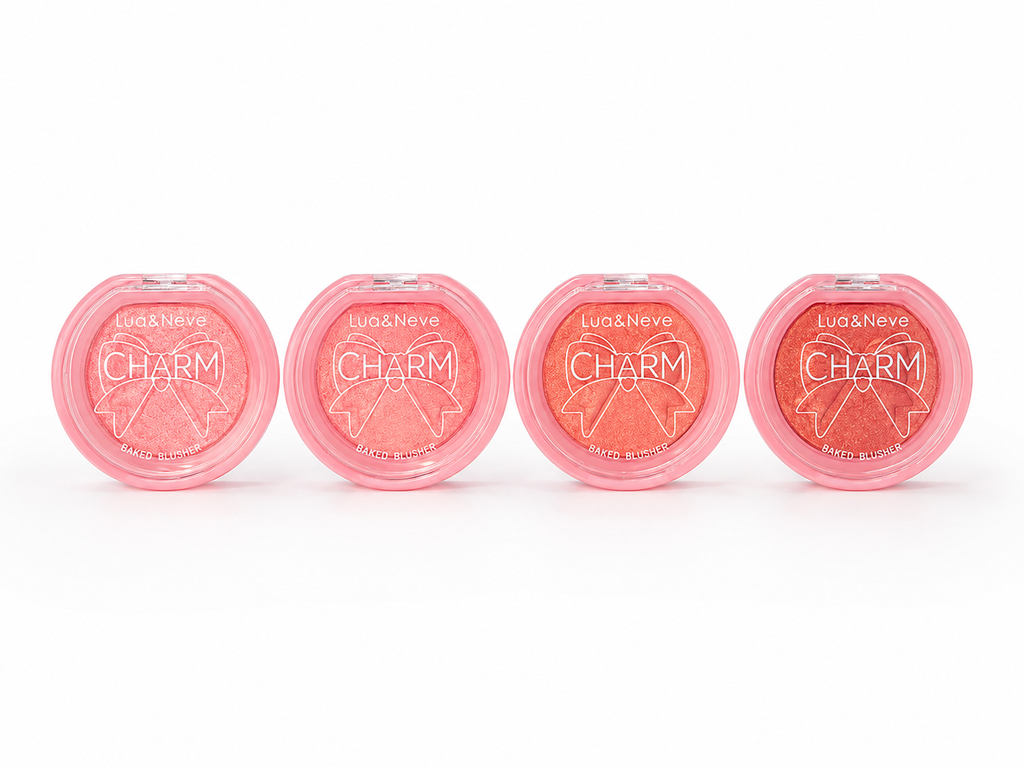 Blush Lua & Neve Charm Baked Blusher Efeito Glow Maquiagem Natural