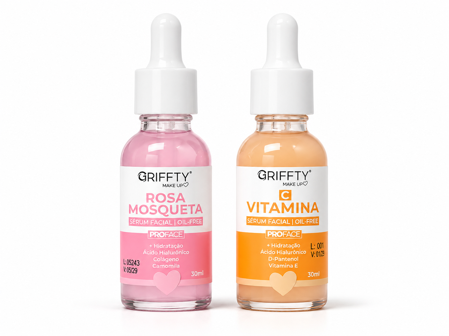 Sérum Facial Griffty Rosa Mosqueta Vitamina C Oil-Free 30ml