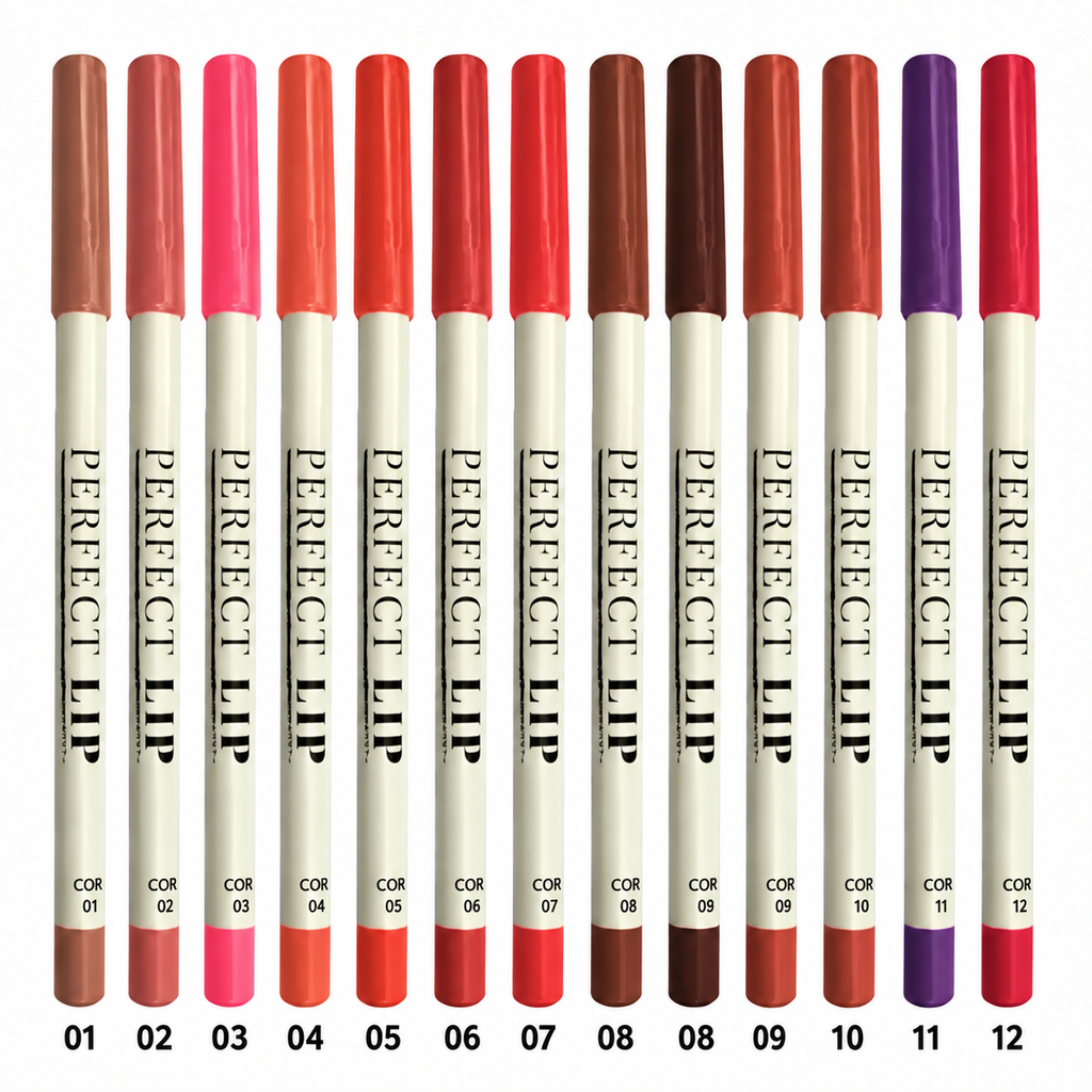 Lápis Labial Perfect Lip Bella Femme Contorno Preciso Textura Macia 12 Cores