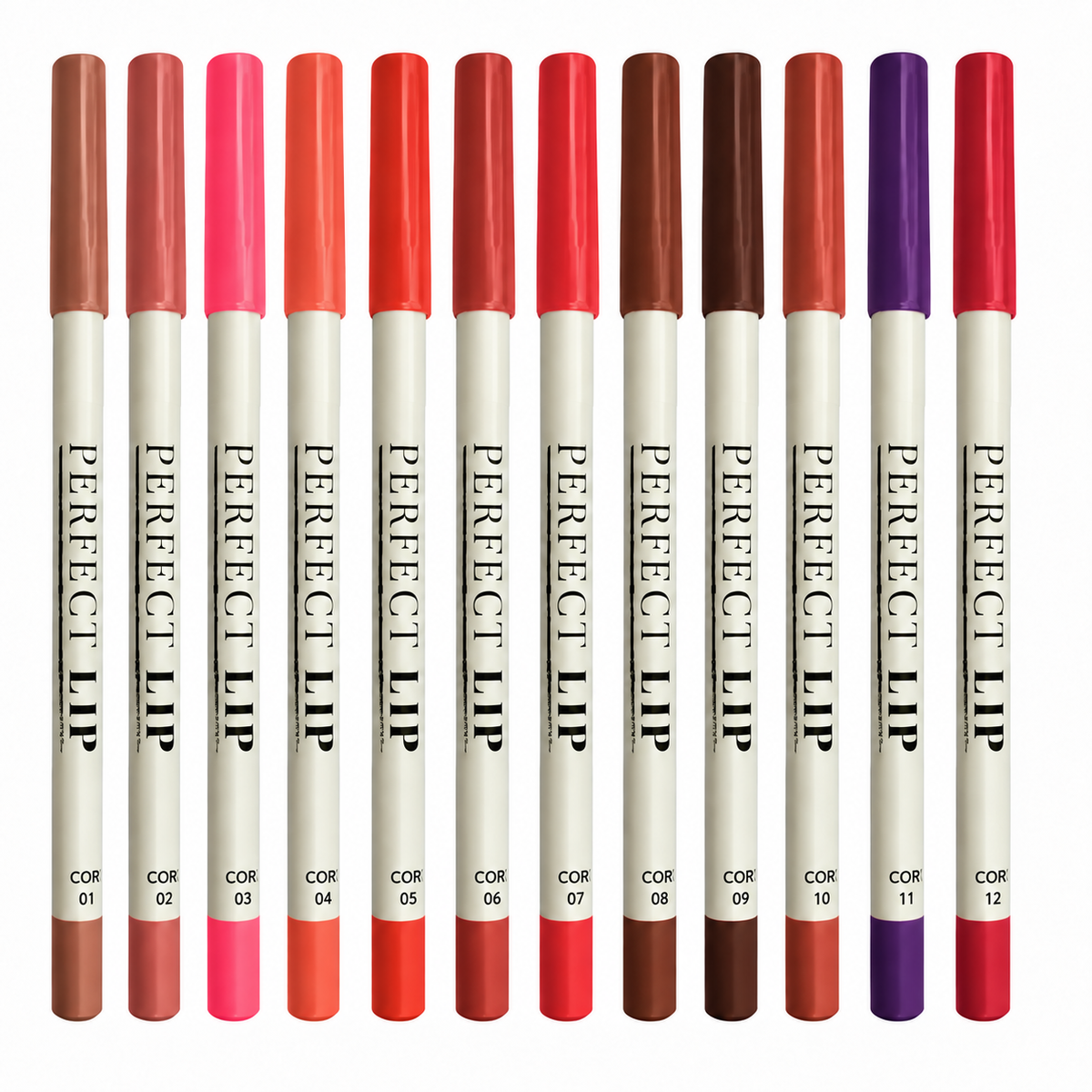 Lápis Labial Perfect Lip Bella Femme Contorno Preciso Textura Macia 12 Cores