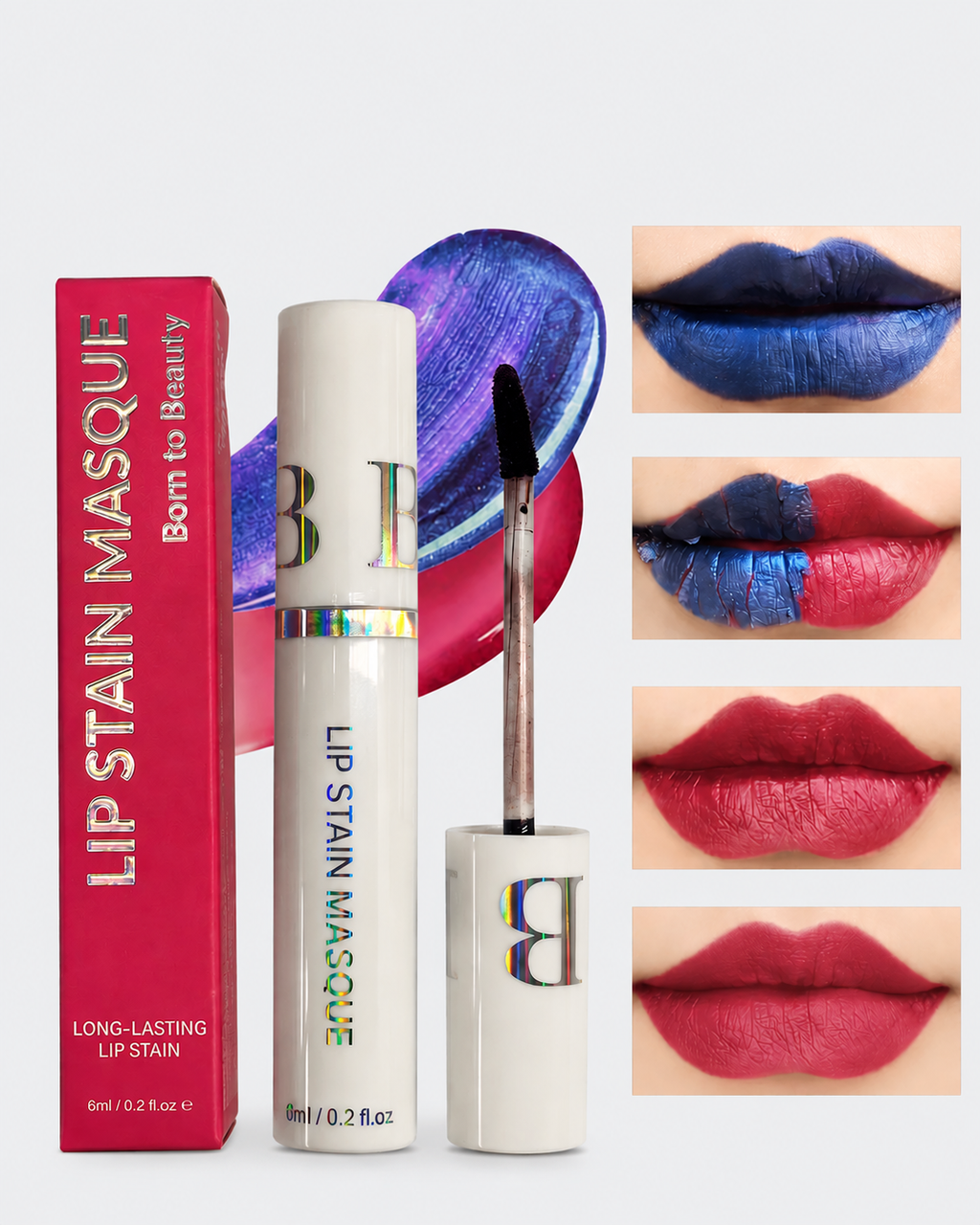Máscara Labial Lip Stain Masque Longa Duração Resistente à Água 6ml