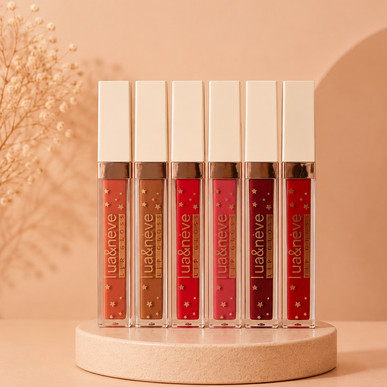Lip Gloss Lua&Neve Brilho Labial Cores Variadas Brilho Intenso Hidratante