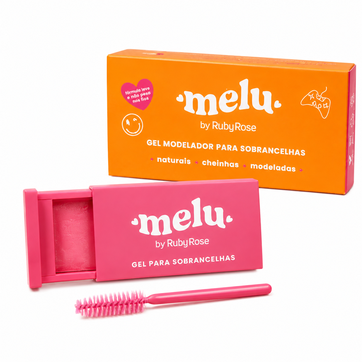Gel Modelador Sobrancelha Melu By Ruby Rose Com Pincel