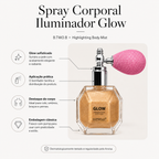 Spray Corporal Iluminador Glow B.TWO.B Highlighting Body Mist Brilho Radiante
