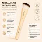 Pincel Maquiagem Kabuki Angular Ruby Rose Glass GF3 Precisão Base