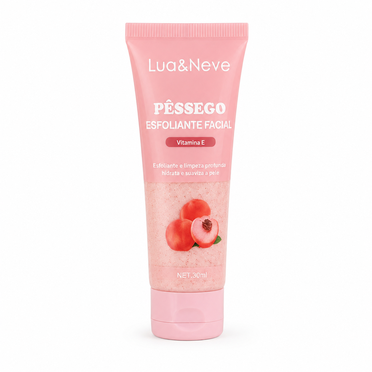 Esfoliante Facial Lua&Neve Pêssego Vitamina E Limpeza Profunda