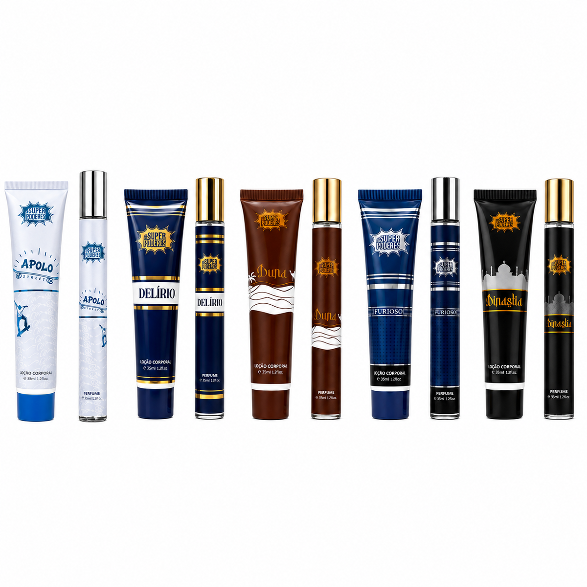 Kit Masculino Perfume Árabe Super Poderes + Loção Corporal Perfumada Fragrâncias Variadas