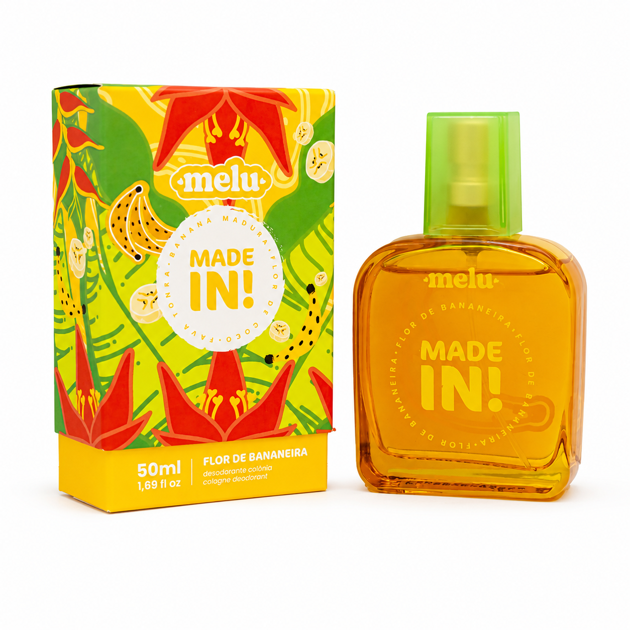 Body Splash Amarelo Flor de Bananeira Melu