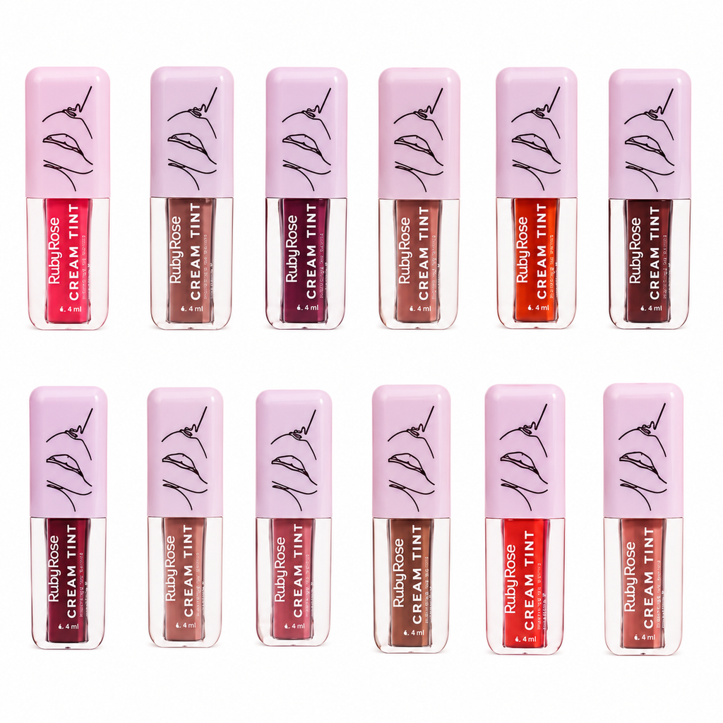 Cream Tint Ruby Rose 4,8ml 3 em 1 Batom Blush Sombra Alta Pigmentação