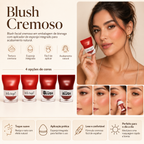 Blush Cremoso Com Esponja Aplicadora Efeito Natural Glow