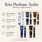 Kit Masculino Perfume Árabe Super Poderes + Loção Corporal Perfumada Fragrâncias Variadas