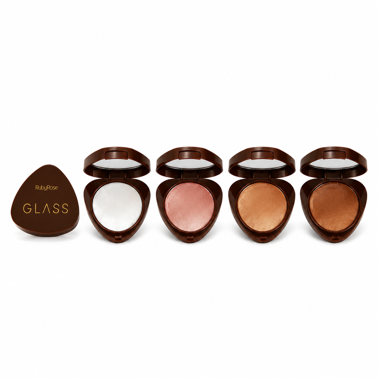 Iluminador Baked Glass Ruby Rose Glow Facial Brilho Intenso Maquiagem Profissional