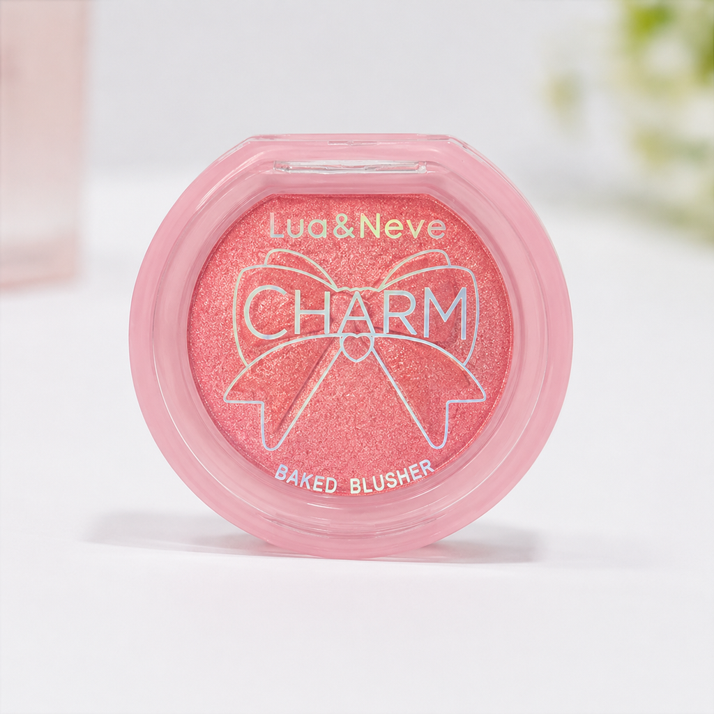 Blush Lua & Neve Charm Baked Blusher Efeito Glow Maquiagem Natural