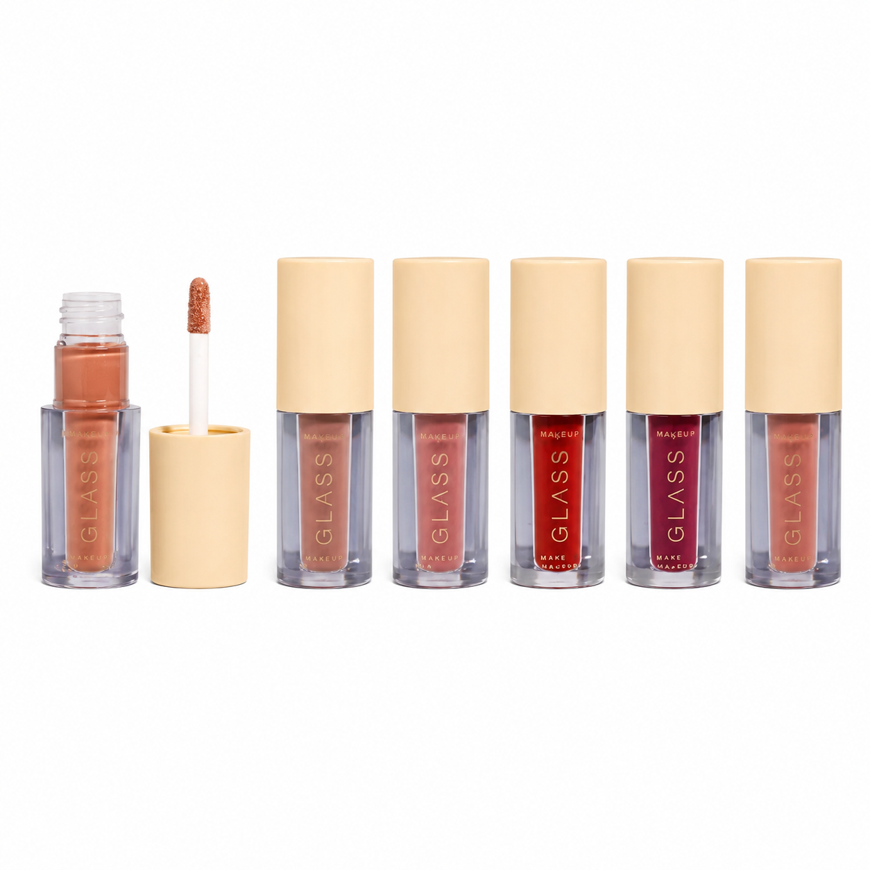 Gloss Labial Ruby Rose Glass Laqueado Brilho Intenso Alta Cobertura