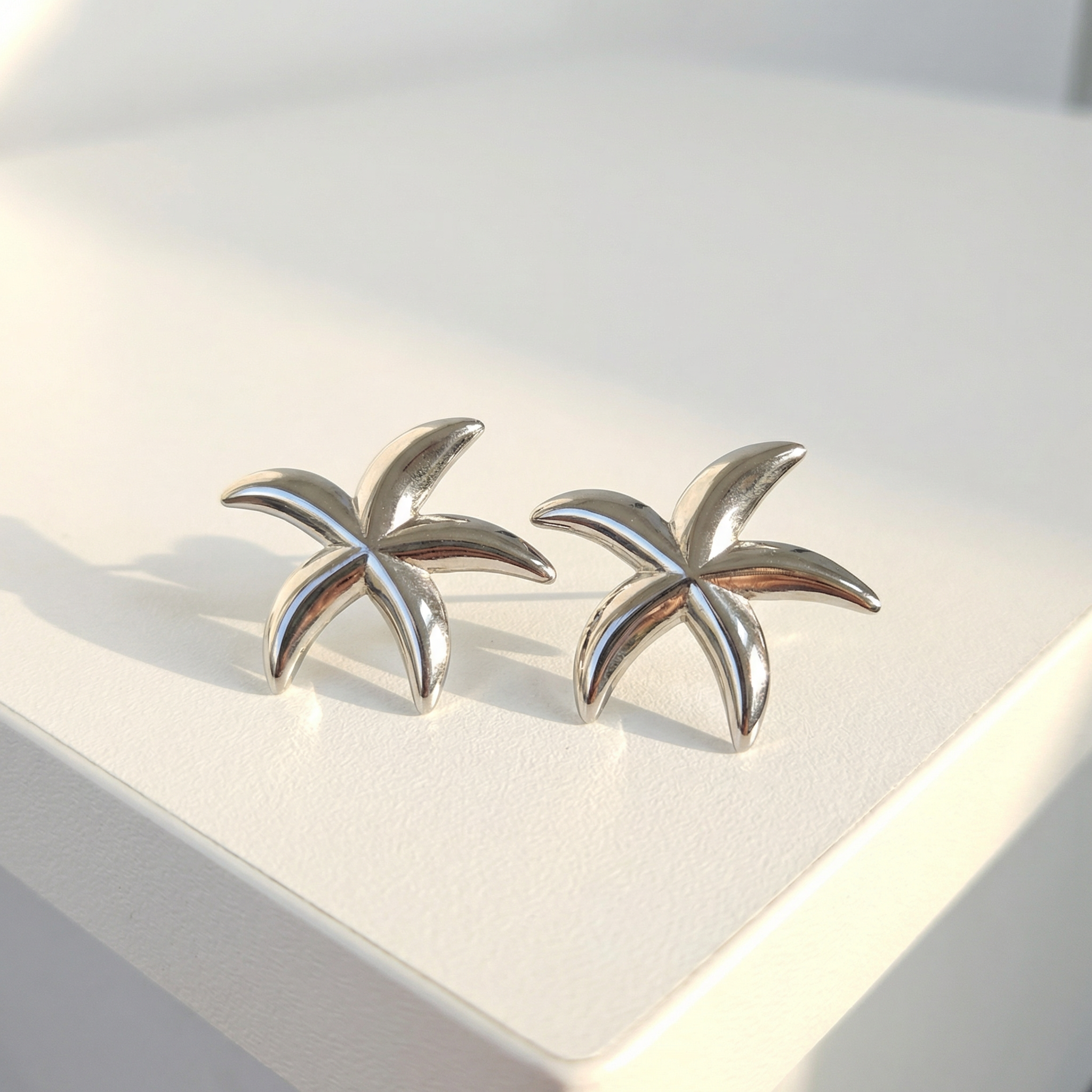 Brinco Prata Formato estrela do mar