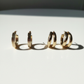 Kit 5 Brincos Dourado com pérolas, strass, argolas e encaixe ear cuff