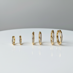 Kit 3 Brincos Dourado com Argolas com strass