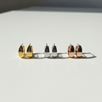 Kit 3 Brincos Dourado, Prata e Rose Argolas Pequenas Lisas