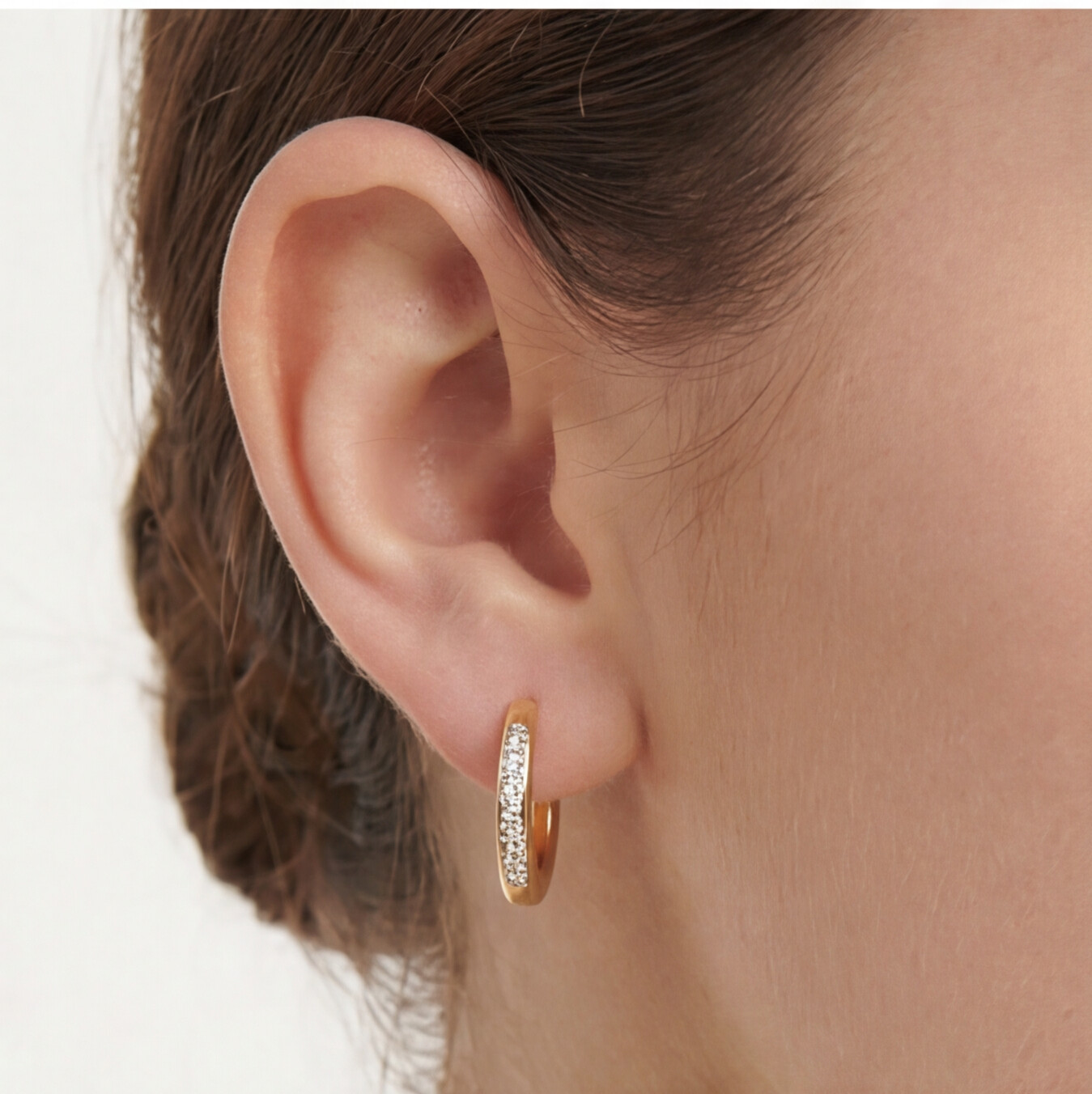 Kit 3 Brincos Dourado com Argolas com strass