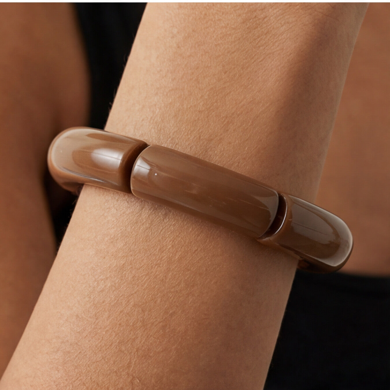 Pulseira Marrom de tubos