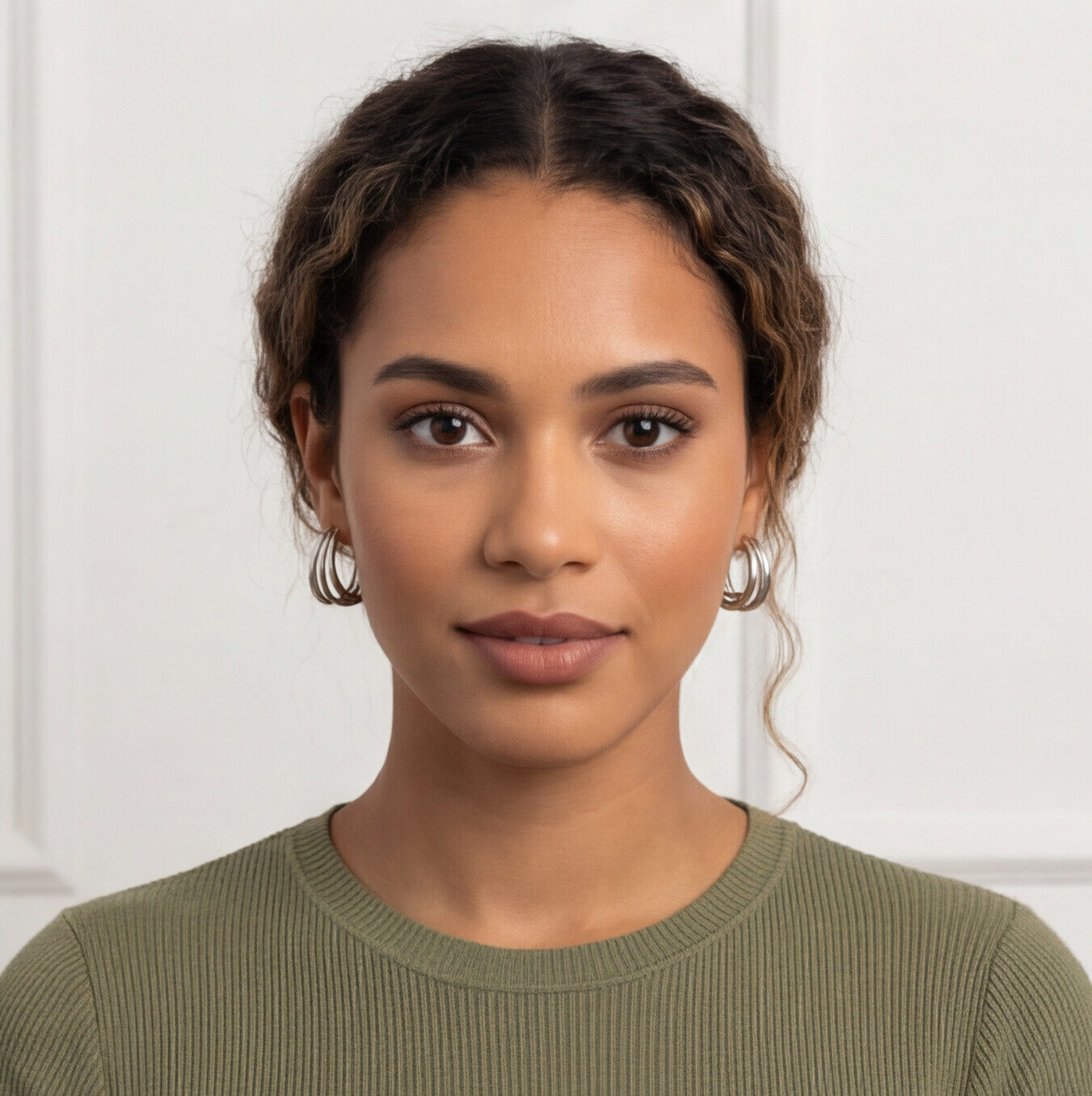 Brinco Argola - Prata - em aço inoxidável 316L triplo