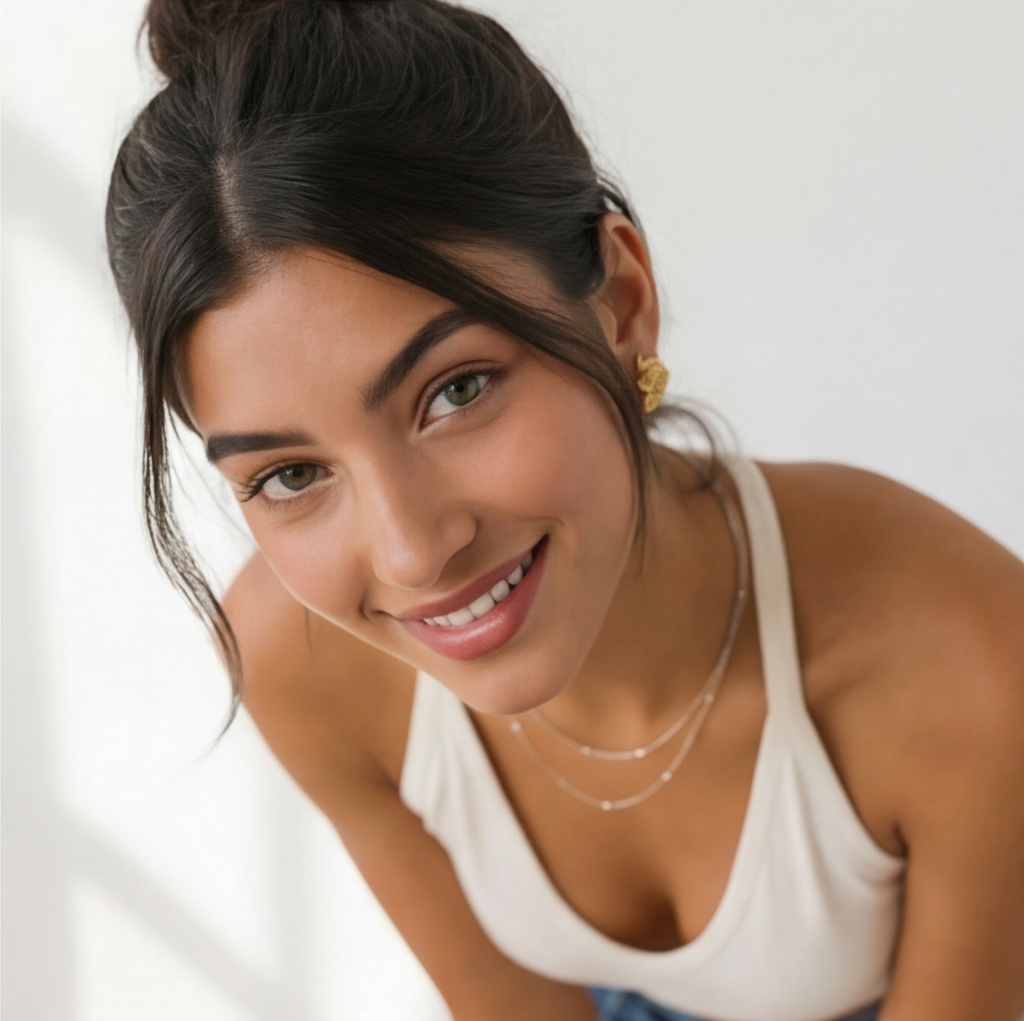 Brinco Dourado texturizado orgânico