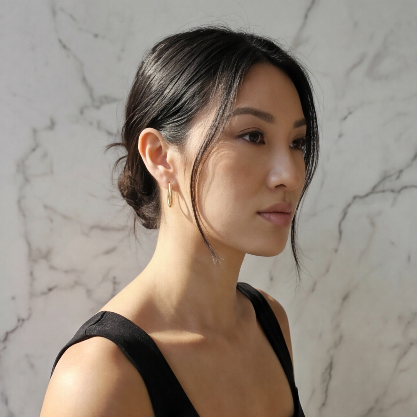 Kit 3 Brincos Dourado de argolas quadradas