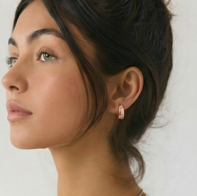 Kit 3 Brincos Dourado, Prata e Rose Argolas Pequenas Lisas