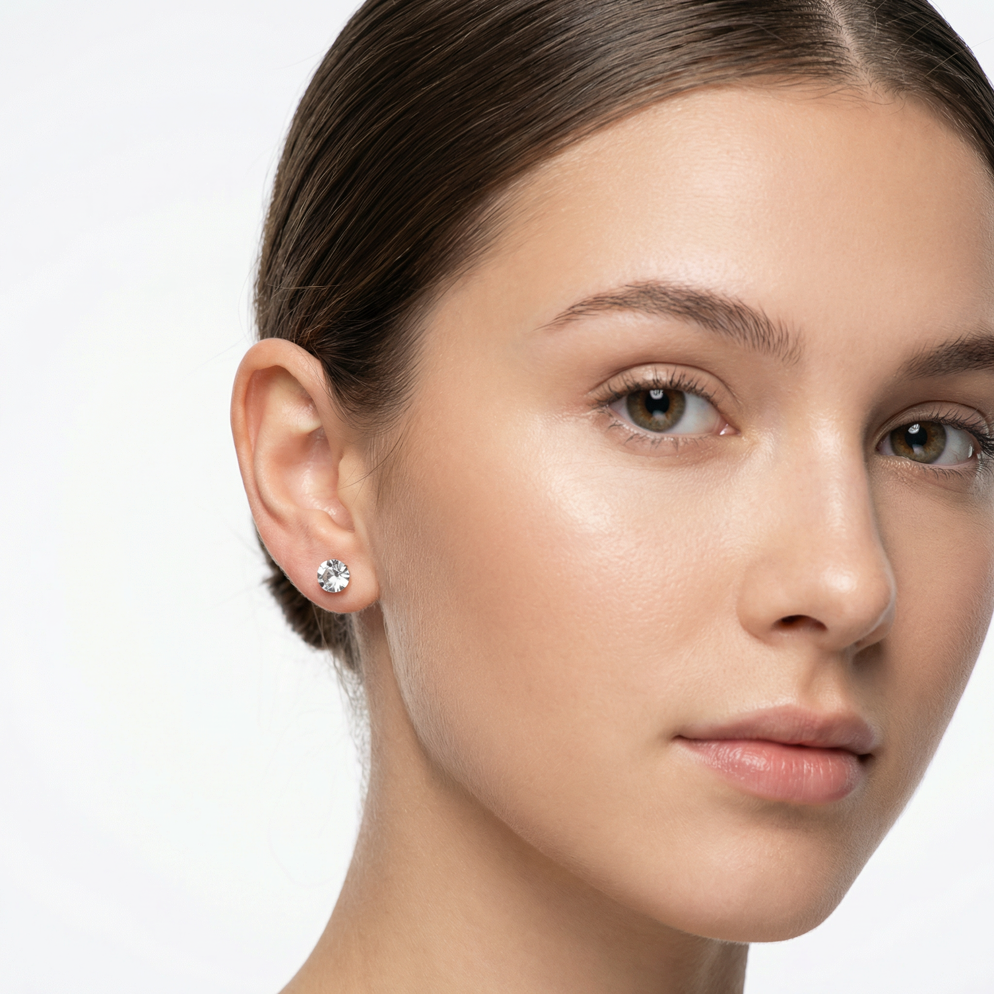 Kit 6 Brincos Prateado com strass, pérola e cruzes