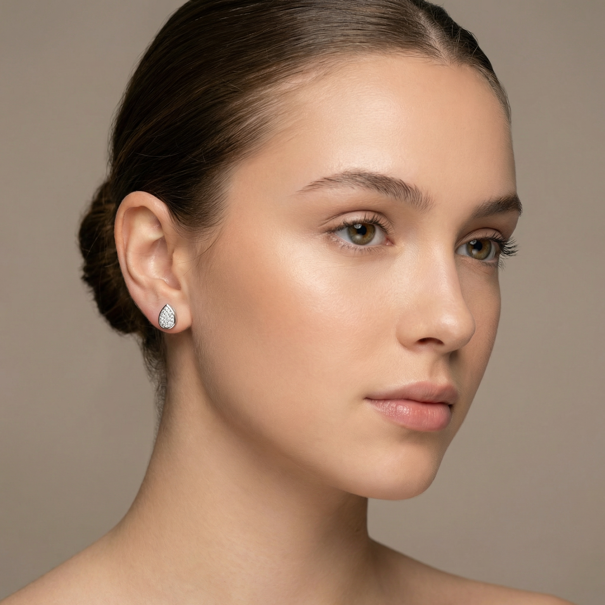 Kit 3 Brincos Prata de pares gota cravejados