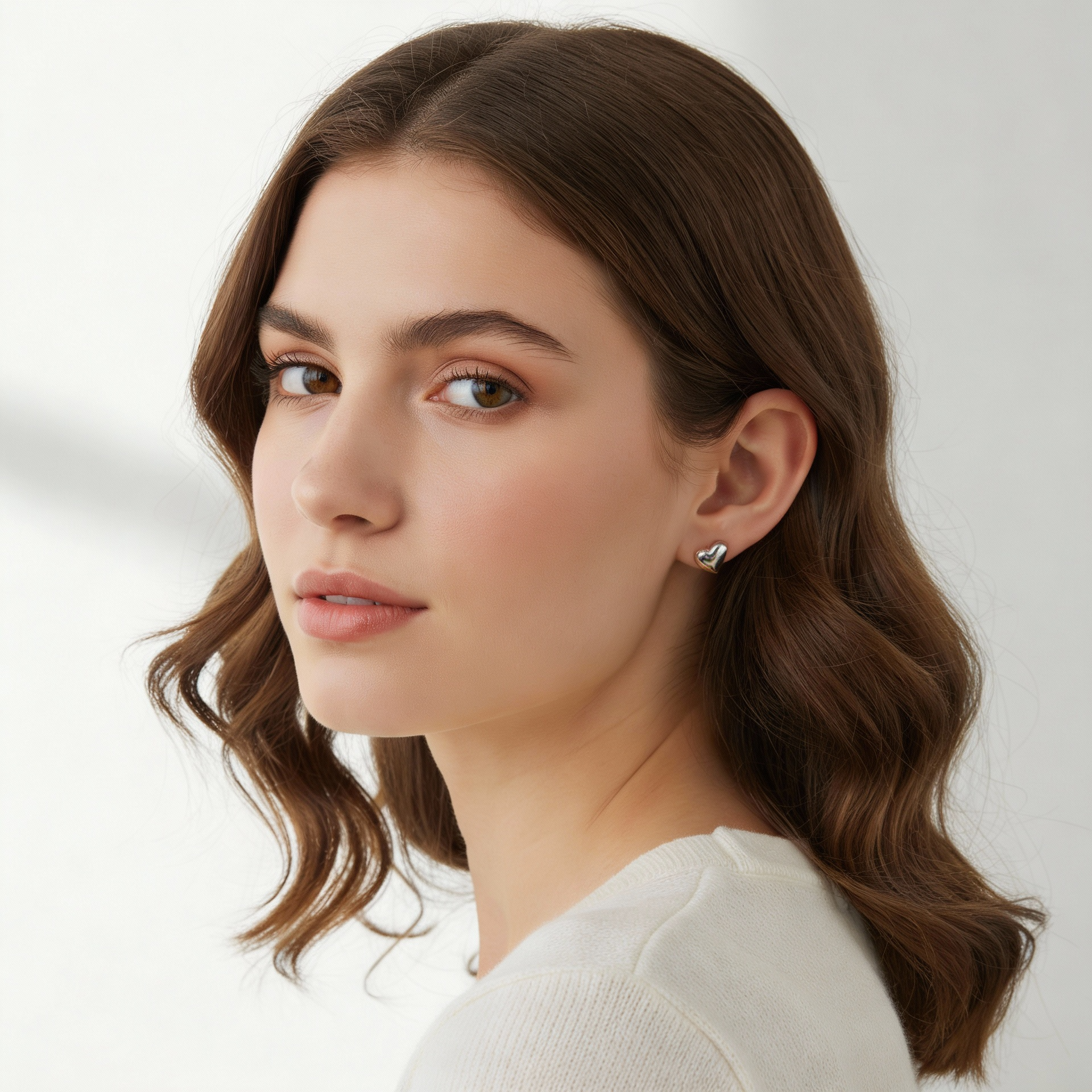 KIT 4 Brincos Prateado com pérolas e argolas