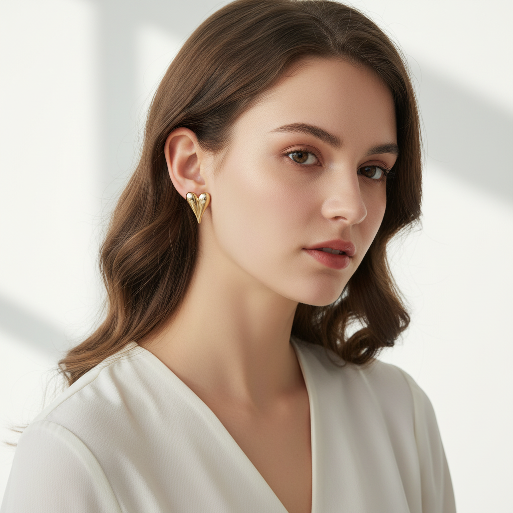 Kit 3 Brincos Dourado com gota e ponto de luz