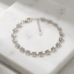 Pulseira Prata com elos de borboleta