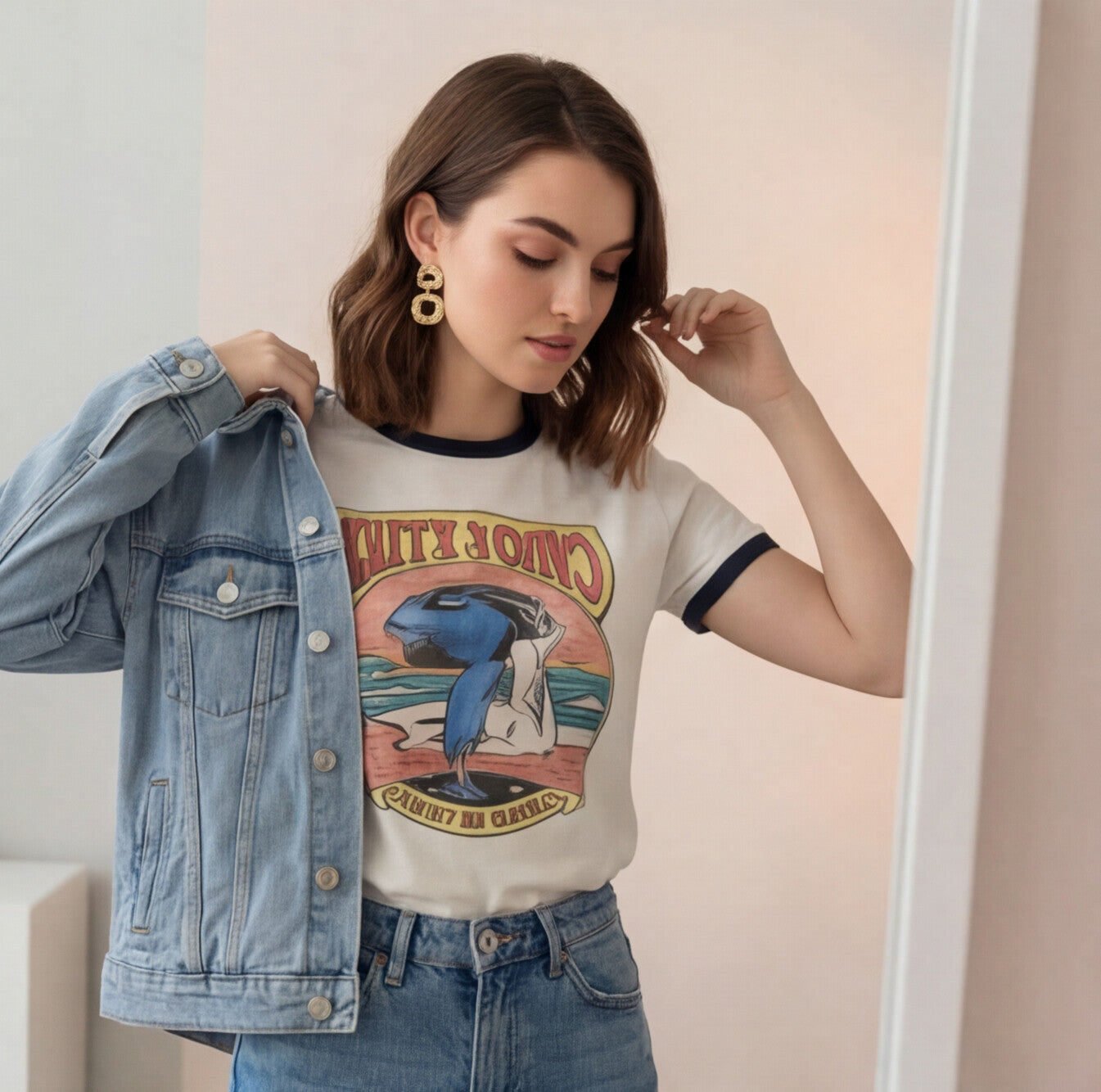 Brinco Dourado texturizado vazado orgânico