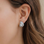 Brinco Prata cravejado com strass
