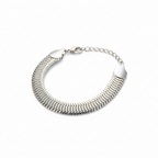 Pulseira Prata Malha Frisada