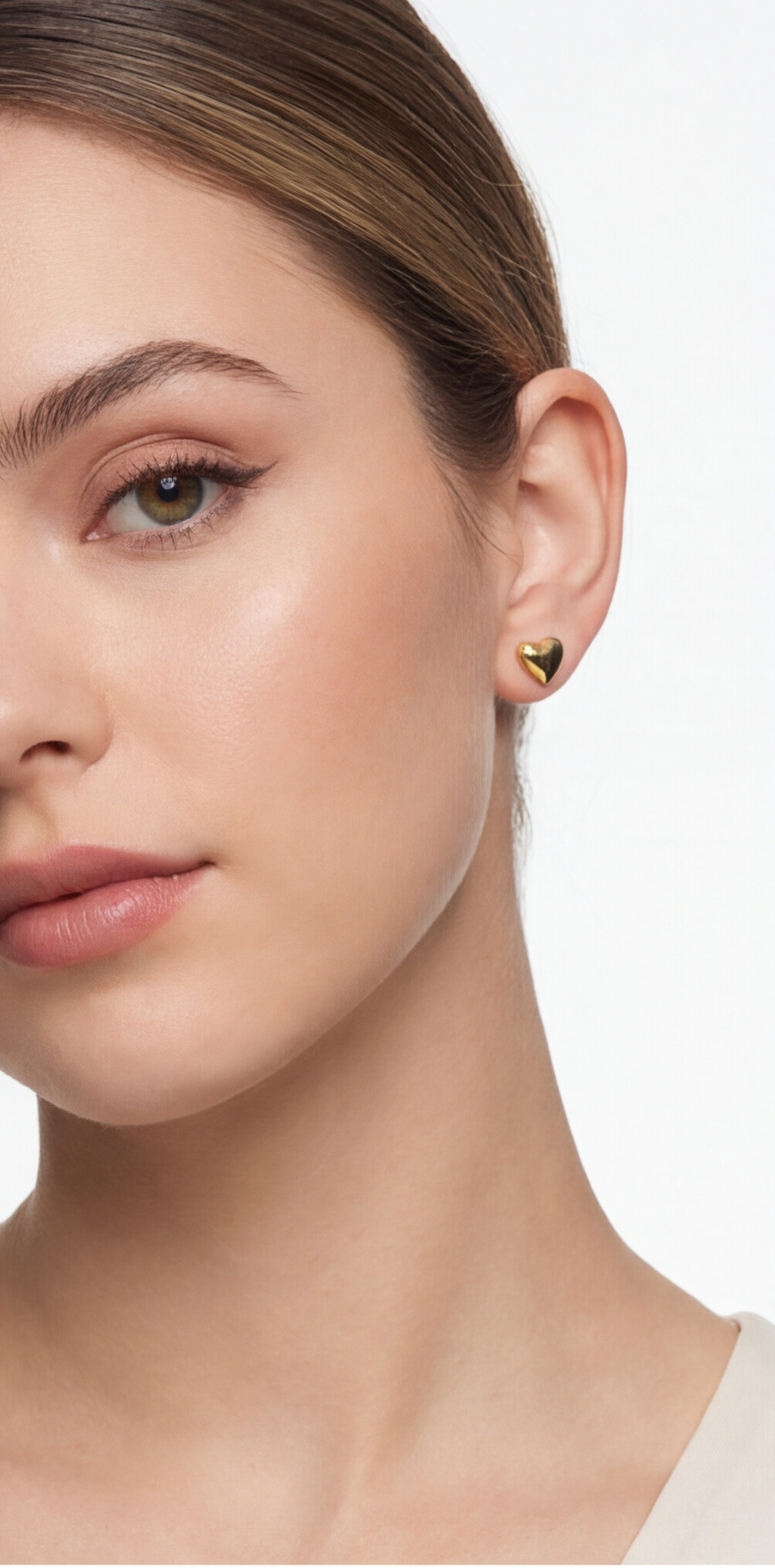 Kit 4 Brincos Dourado e Cristal com Corações, Cristais e Argolas