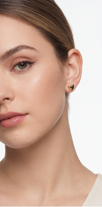Kit 4 Brincos Dourado e Cristal com Corações, Cristais e Argolas