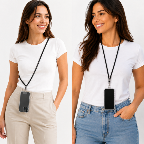Cordão Para Celular Universal Crossbody 60cm Anti-Queda Antifurto