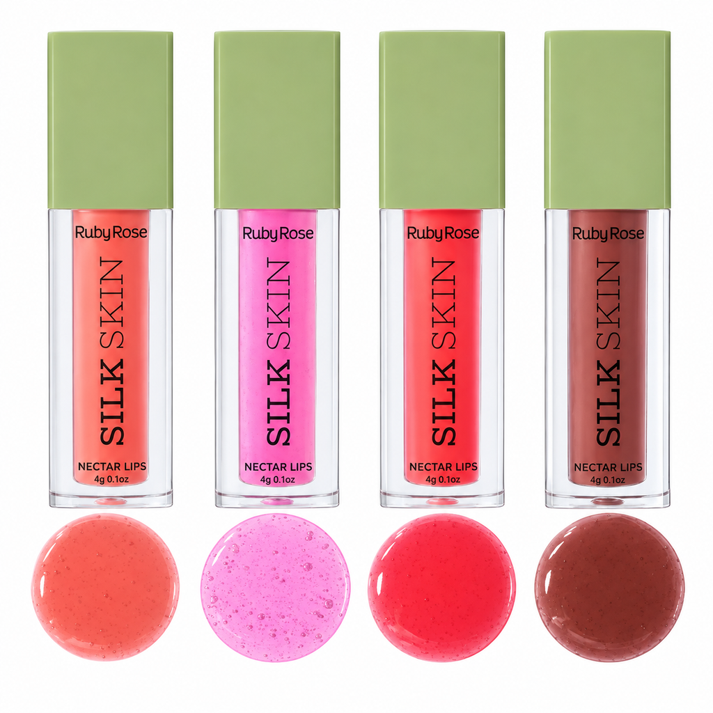 Lip Oil Nectar Lips Ruby Rose Silk Skin Hidratante Brilho Labial