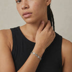 Pulseira Prata com elos de borboleta