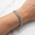 Pulseira Prata Múltiplos fios de malha
