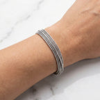 Pulseira Prata Múltiplos fios de malha
