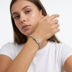 Pulseira Prata Malha Fita