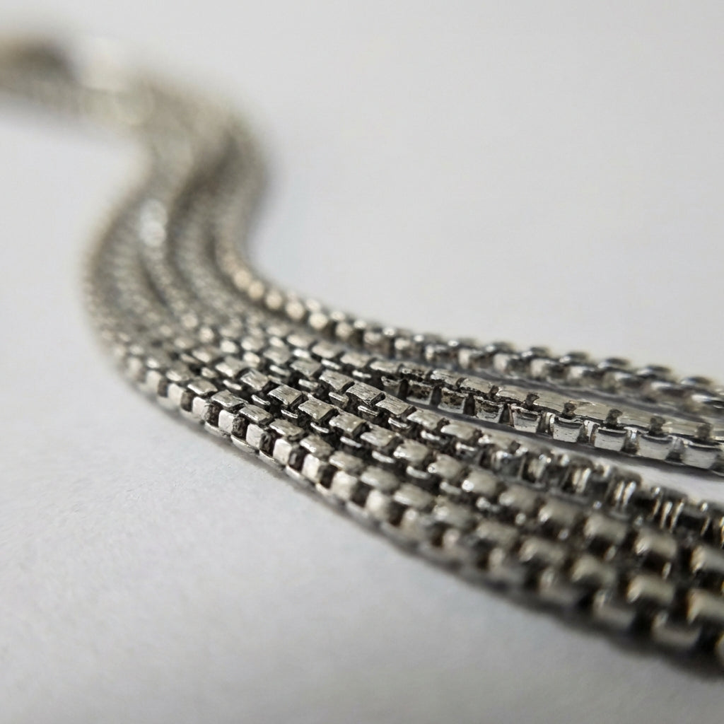 Pulseira Prata Múltiplos fios de malha