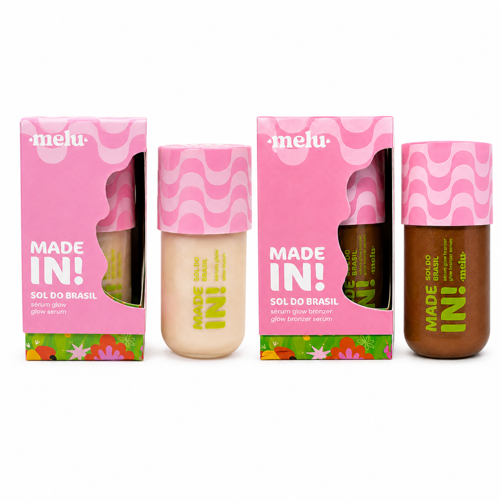 Sérum Glow Sol do Brasil Melu Made In Iluminador Facial Hidratante Glow Natural 32ml