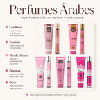 Kit Feminino Perfume Árabe Super Poderes + Loção Corporal Perfumada Fragrâncias Variadas